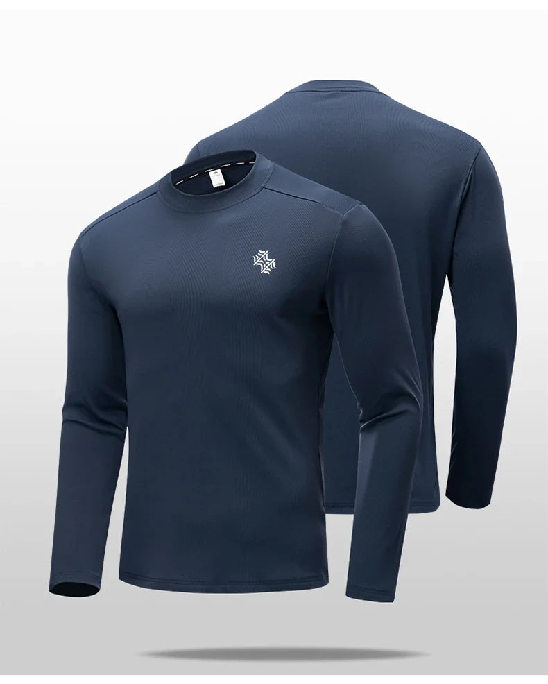 SBWL Autumn and Winter High Quality Outdoor Sports Warm Inside with Elastic Long Sleeve T-Shirt Running Fitness Base Shirt Tops