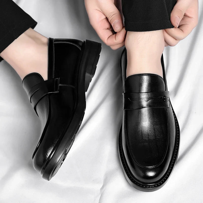 Male Shoes High Quality Fashion Men Business Shoes Italian Handmade Shoes Genuine Leather Loafers Slip-ons Men Casual Footwear