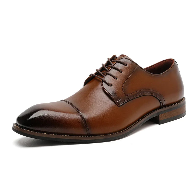 2023 High Quality Handmade Oxford Dress Shoes Men Genuine Cow Leather Suit Shoes Footwear Wedding Formal Italian Shoes Hot