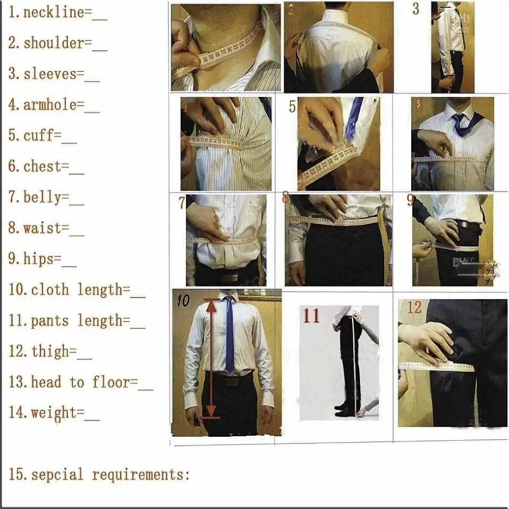 Cotton Blue Striped Classic Men's Business suit 2pc Set Suit Jacket Suit Pants Groom's Wedding Suit Gentleman's Banquet Suit