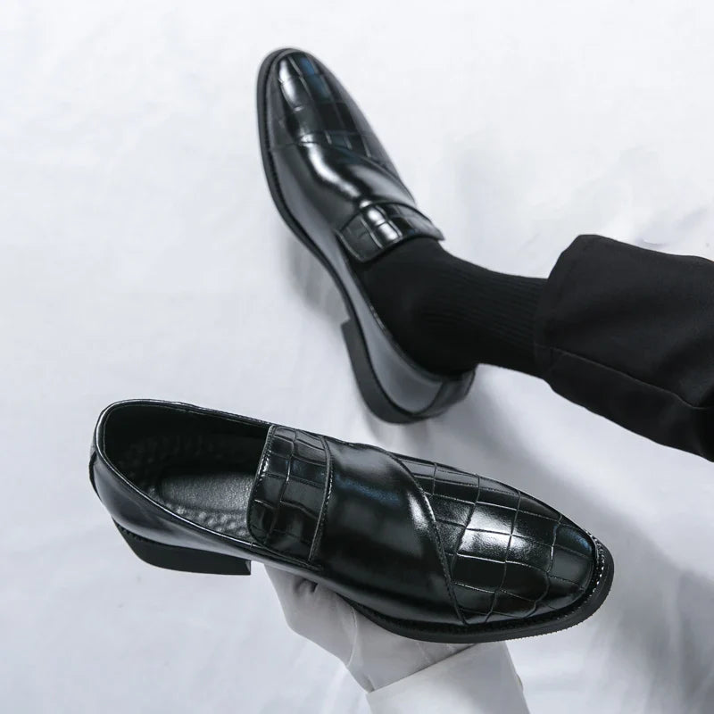 Men's Retro Leather Shoes – Classic Vintage-Inspired Formal Footwear for Adults