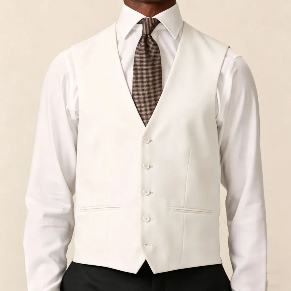 Men Vest Black Solid Single Button V Neck Waistcoat For Wedding Banquet Business Party Casual Work Casual Daily Men Suit Vest