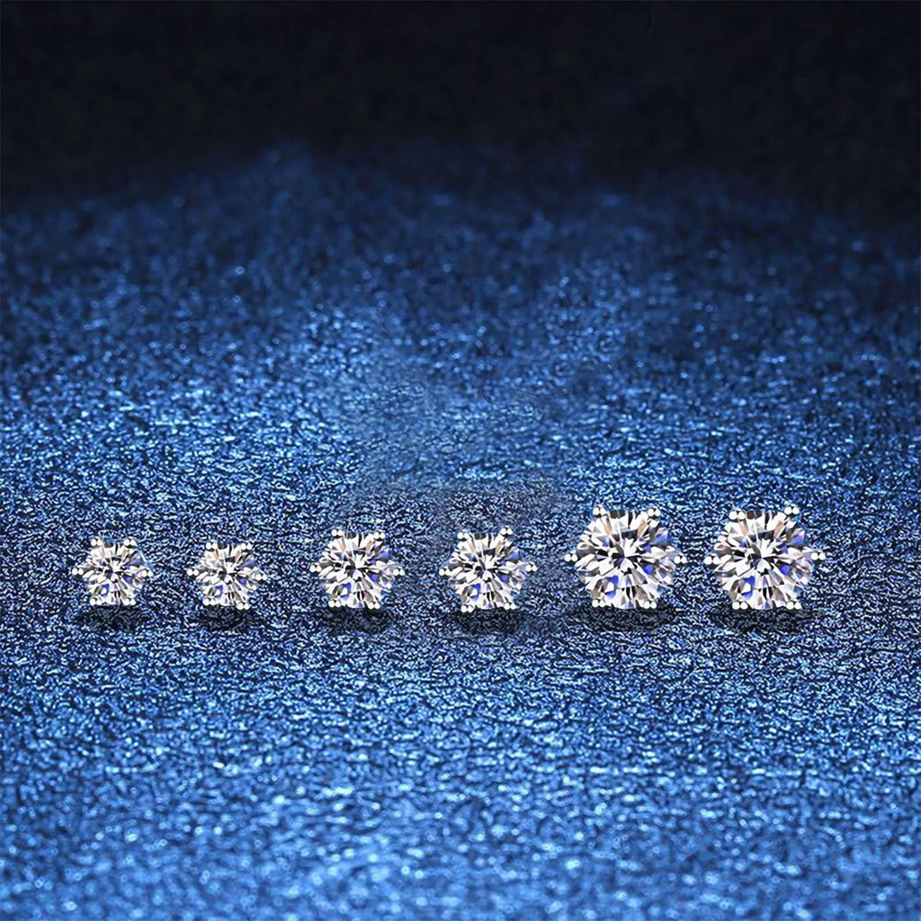 2ct 8mm Moissanite Earrings for Women Lab Grown Diamond Ear Studs 925 Sterling Silver Fine Jewelry Gift