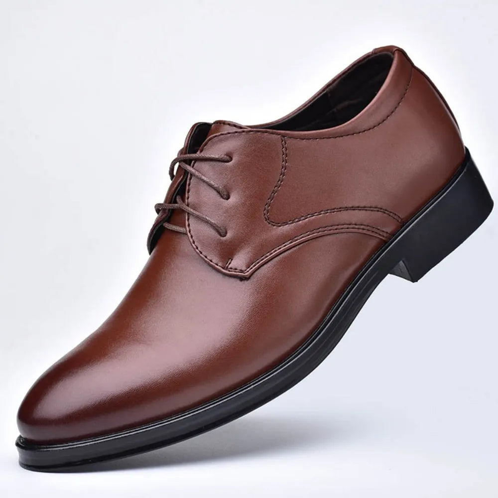Men's Classic Oxford Shoes Casual Derbys Dress Business Formal Lace-Up Footwear for Men