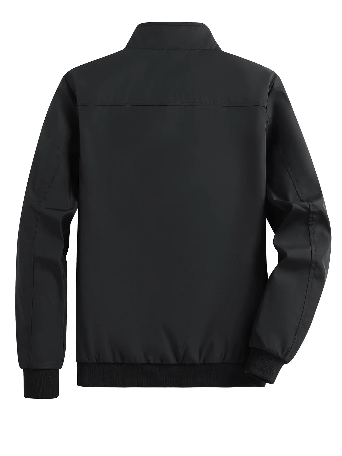 Men's Spring and Autumn Thin Casual Jacket Solid Color Stand Collar Cardigan Jacket Men's Outdoor Sports Casual Versatile Top