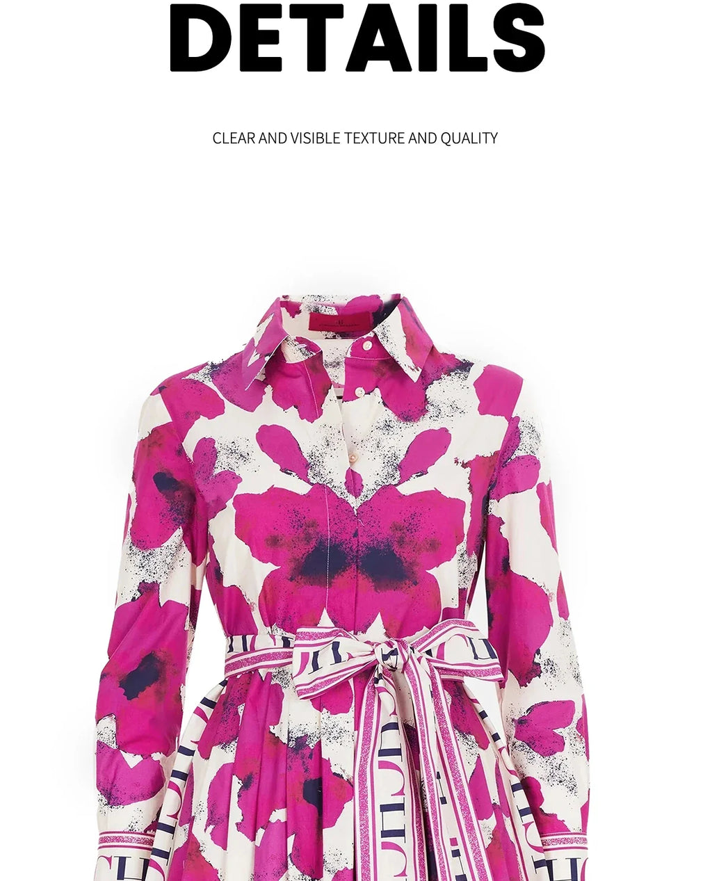 Women's Dress New Long sleeved Shirt Long Skirt Flower Print Party Dress