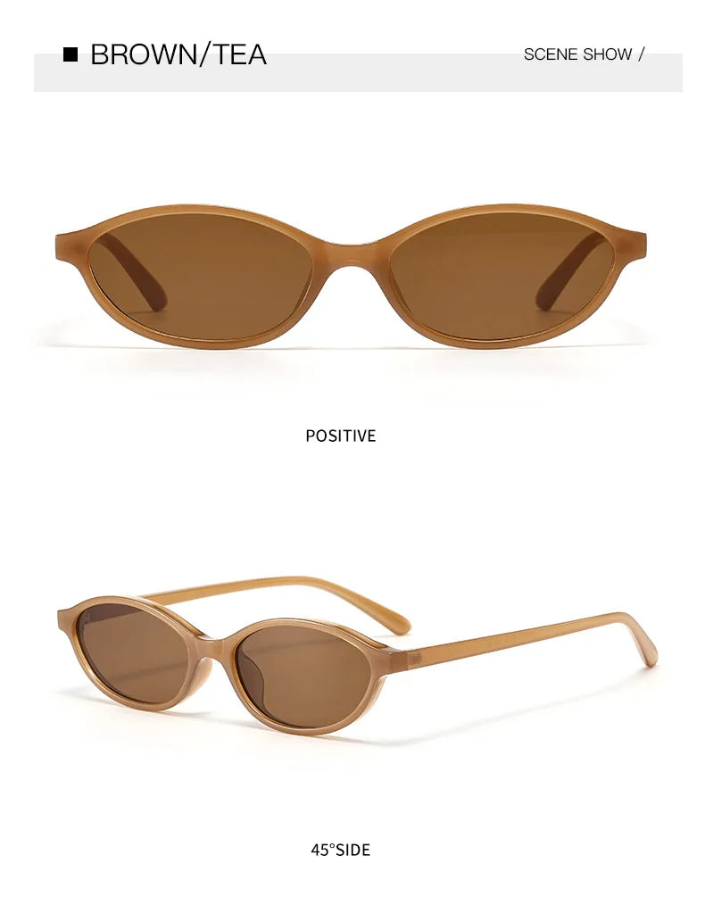 Small Cat Eyes Sunglasses For Women Men Fashion Brand Designer Retro Gradient Shades