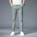 Summer Ultra-thin Men's Casual trousers Slim Straight Elastic Ice Silk Sports Jogging Pants Fashion Korean Black Khaki Green