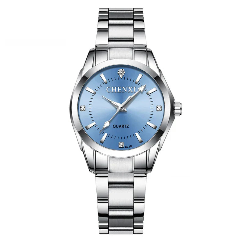 6 Colors Watch Luxury Women's Casual Watches Waterproof Watch Women Fashion Dress Rhinestone WristWatch CX021B