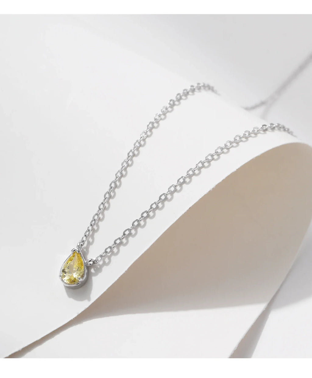 925 Sterling Silver Geometric Cubic Zirconia Pendant Necklace Fashion Stackable Asymmetrical Jewelry For Women Fine Gifts
