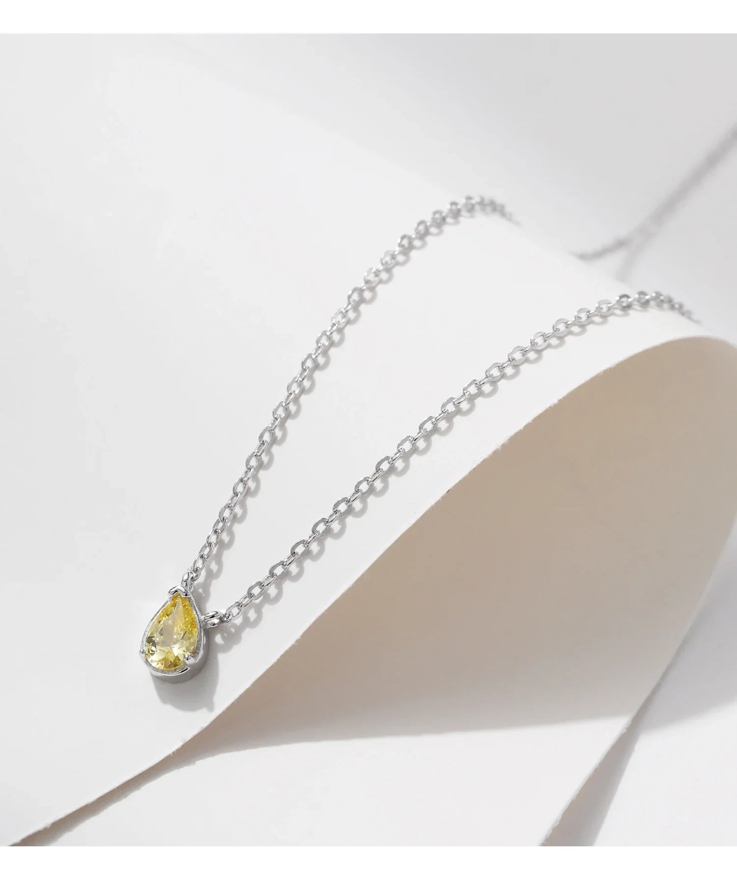 925 Sterling Silver Geometric Cubic Zirconia Pendant Necklace Fashion Stackable Asymmetrical Jewelry For Women Fine Gifts