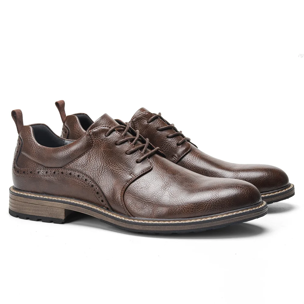 40~46 Leather Shoes Men Fashion Brand Comfortable 2024 Casual Shoes Men