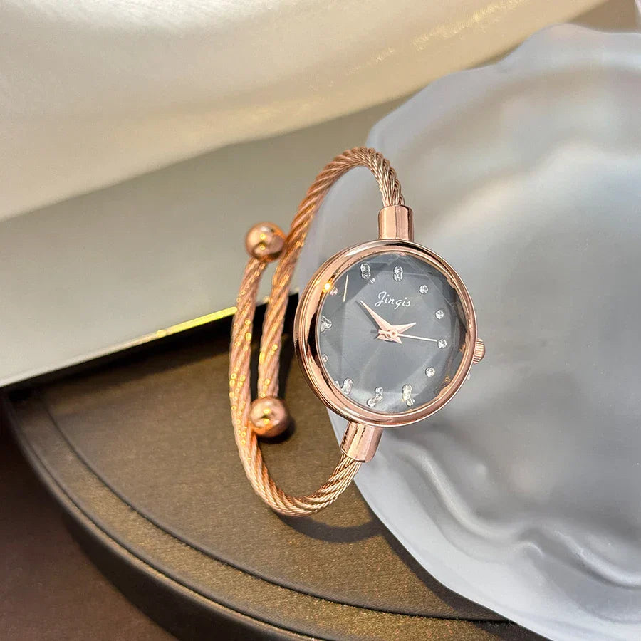 New Gradient Fresh Style Starry Sky Sunset Color Ladies Watch Student Fashion Bracelet Open Quartz Wristwatch