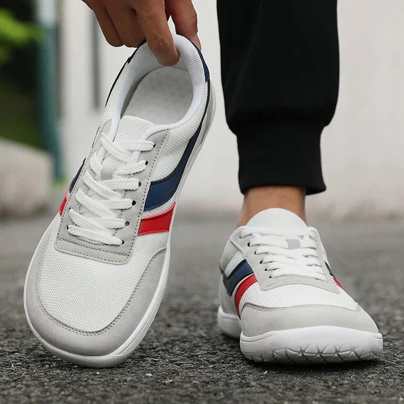 Wide Toe Men Shoes Casual Versatile Soft Sole Wide Last Shoes Walking Sneakers Breathable Mesh Comfortable Barefoot Shoes