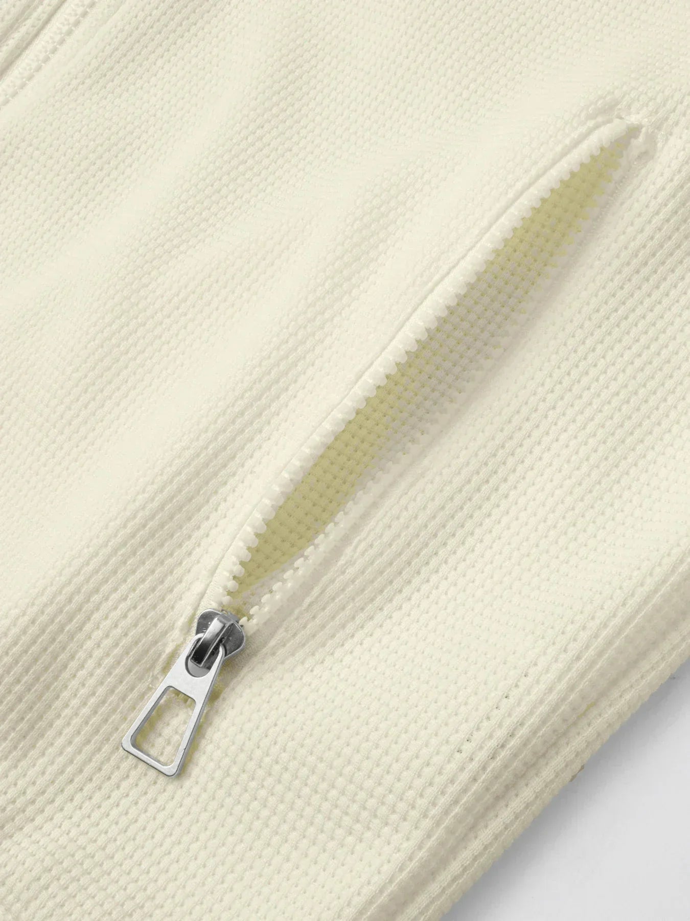 Men's Casual Solid Color Zipper Jacket and Pants Suit - Breathable Polyester Fiber for Spring/Autumn