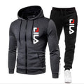 New autumn and winter men's long-sleeved pullover hoodie + pants 2-piece fashionable outdoor running men's sportswear set