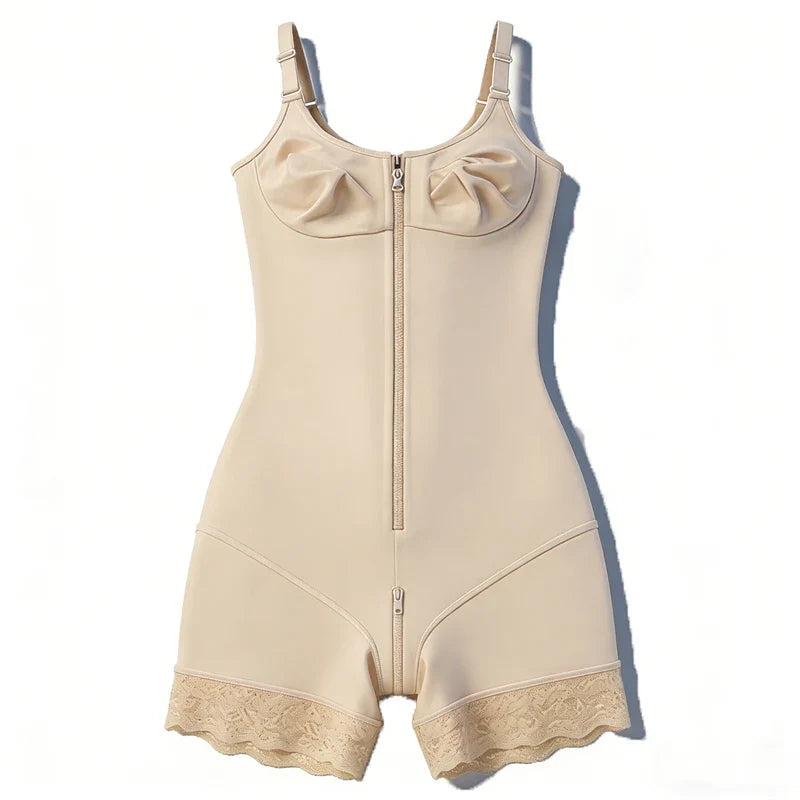 Body Shaper Tummy Control Butt Lifter Shapewear Bodysuit Zipper Design Crotch Postpartum Waist Trainer Slimming Girdles