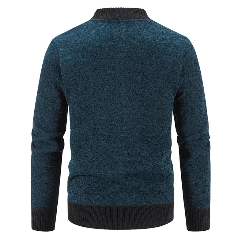 Autumn Winter New Knit Sweater Jackets Men's Korean Baseball Jumper Cold Blouse Streetwear Y2K Sweatshirts Male Trench Coat