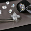 Marquise 2CT Moissanite Rings for Women 12*6mm D Color Diamond Real 925 Sterling Silver Luxury Anniversary Jewelry Gift