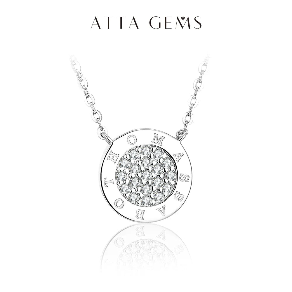 1.4mm D Color Moissanite Round Brilliant Cutting Rose Gold Plated 925 Sterling Silver Necklaces Wholesale Fine  Jewelry