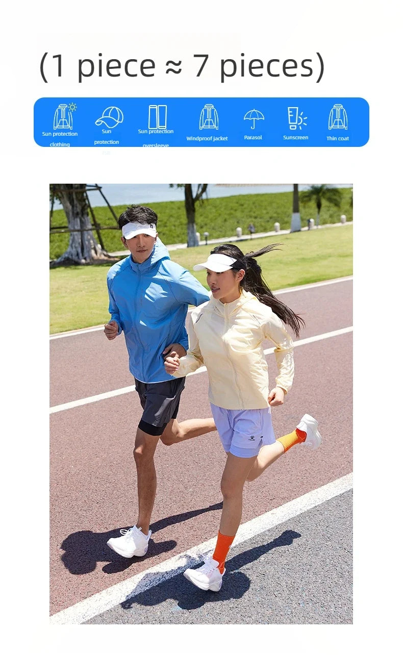 running sunscreen clothing men summer breathable hooded thin jacket UV UPF50 skin coat pair