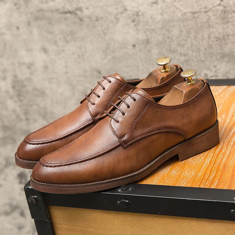 Spring Autumn New Men's Genuine Leather Casual Shoes Outdoor Work Shoes Office Dress Shoes Men's Wedding Shoes Free Delivery