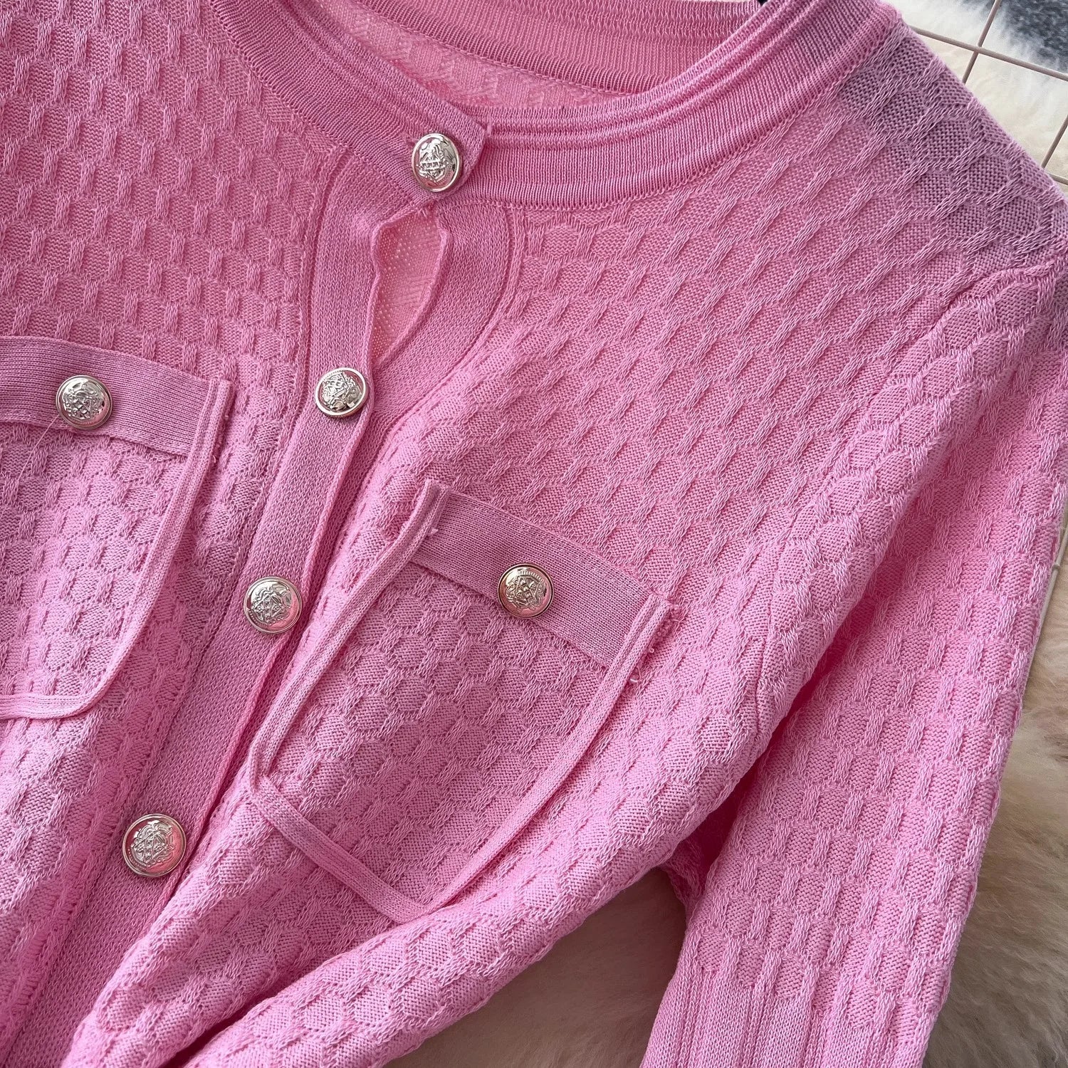 Brand Fashion Aesthetic Patchwork Knitted Maxi Dress Autumn Winter Women Luxury Shirt Sweater Dress Office Lady Vestido