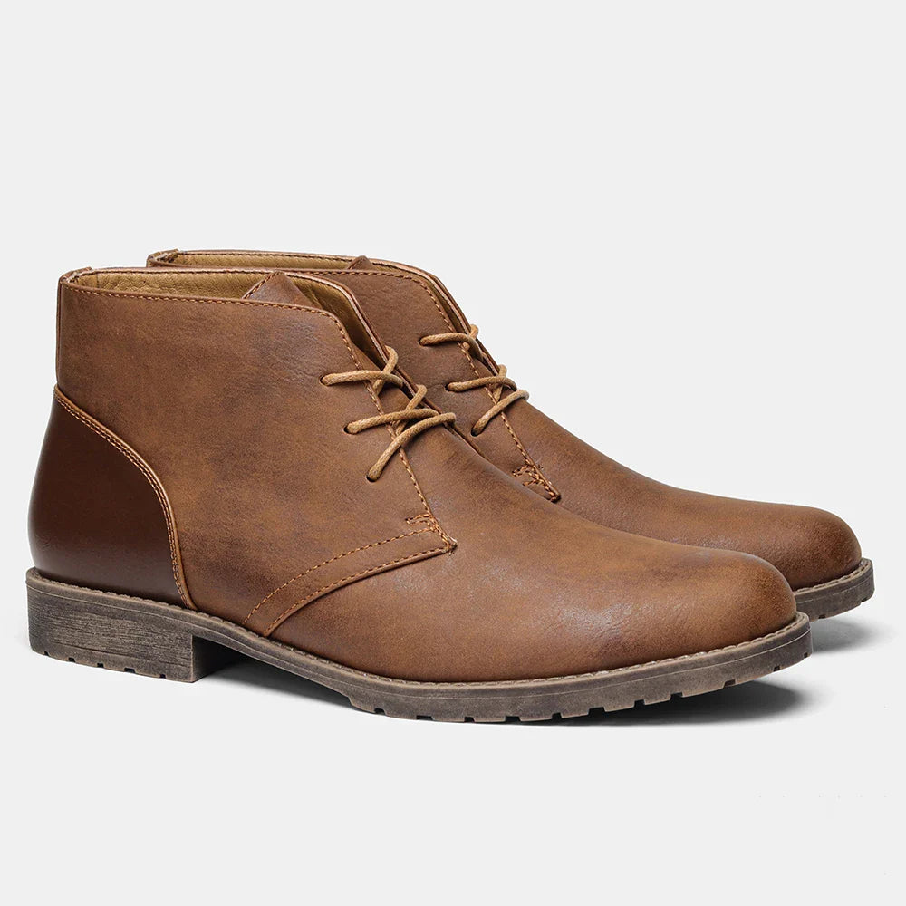 Retro American Style Men Desert Boots Ankle Boots Vintage Casual Leather Boots for Men