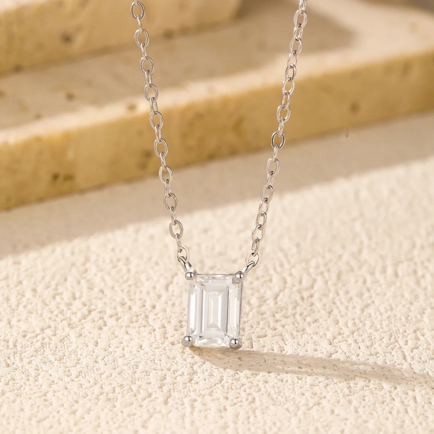 6 Styles D Color Geometric Moissanite Necklaces 925 Sterling Silver Dazzling Pendant Necklace For Women Fine Jewelry