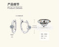 18k Gold 0.3ct 4mm Certified Moissanite Earrings for Women 100% 925 Silver Hoop Earring Wedding Party Jewelry Wholesale