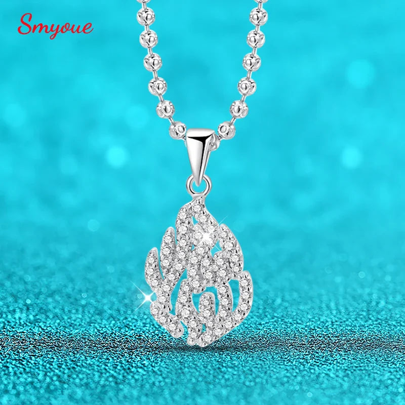 18k Plated All Real Moissanite Necklace for Women Wedding Classic Lab Diamond Pendant Sterling Silver 925 Chain Wholesale