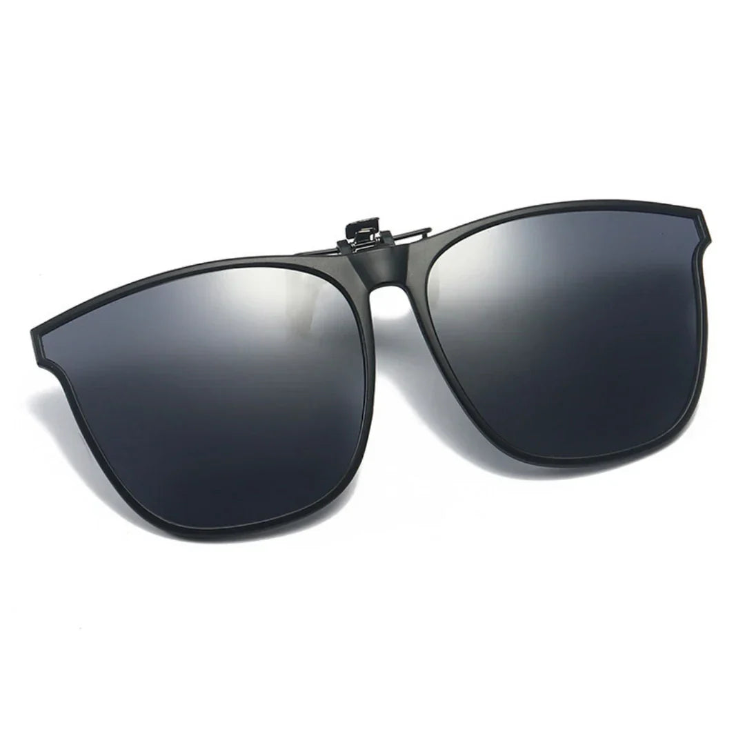 A Pair of New PC Clip Sunglasses for Outdoor Fishing and Driving. Clip Sunglasses for Day and Night Use.