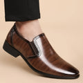 Spring Autumn New Pointed Leather Shoes for Men Solid Color Business Casual Shoes Male Fashion Designer Dress Shoe Man