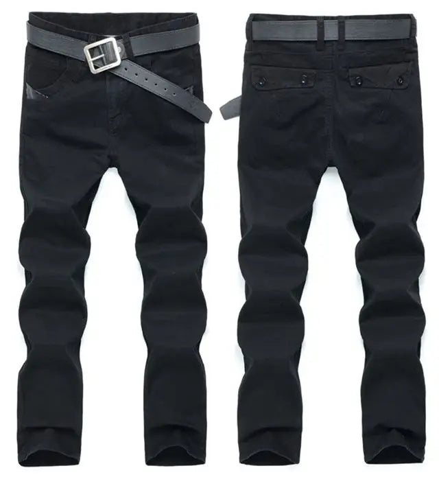 Spring and Summer Men's Casual Thin Labor Cargo Work Wear Army Slim Straight Overalls Cotton Long Pants Large Size Trousers
