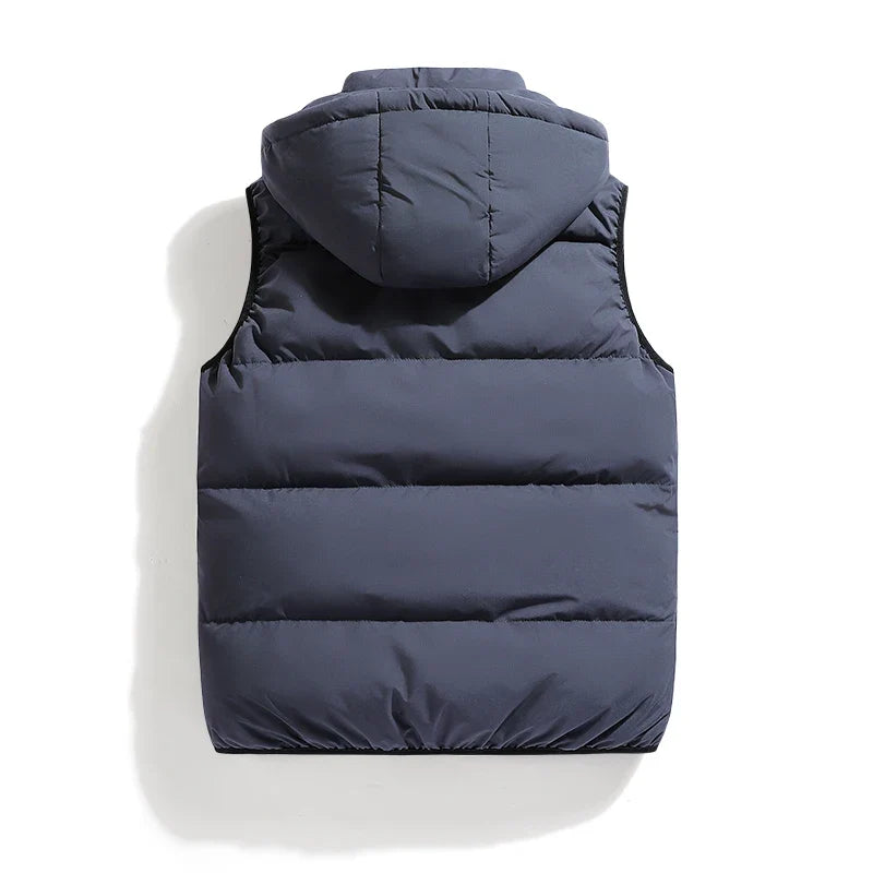 Mens Vest Jacket Warm Sleeveless Jackets Winter Waterproof Zipper Coat Autumn Stand-up Collar Casual Waistcoat Brand Clothing