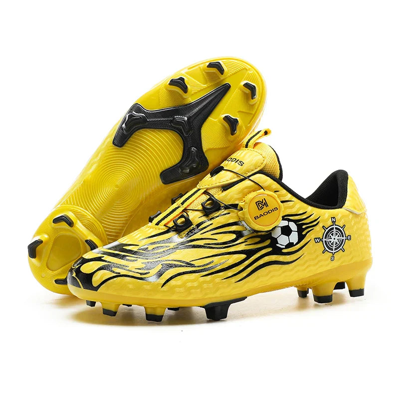 Kids Turf Soccer Cleats Children Football Shoes Breathable Lightweight Training Sneakers Non-Slip Athletic Sport Boots Boys Girl