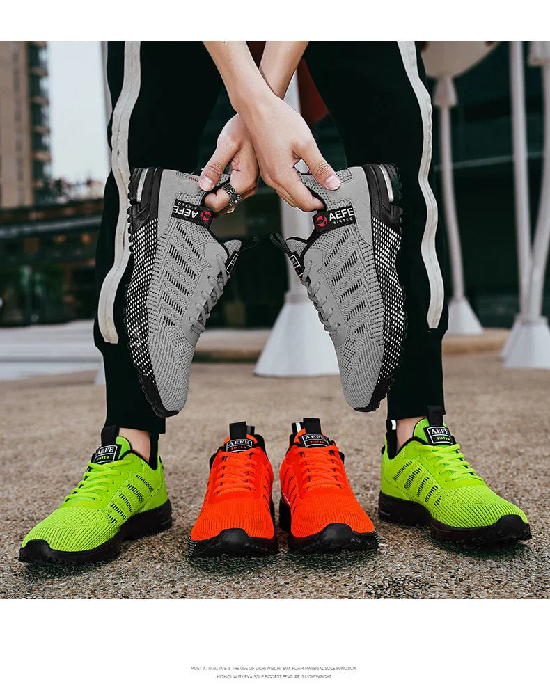 Men Running Shoes Breathable Outdoor Sports Shoes Lightweight Sneakers for Men Comfortable Athletic Training Footwear