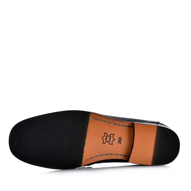Luxury Brand Men Genuine leather Shoes Moccasins Men's Tassel Loafers Vintage Slip-on Casual Men Social Dress Shoes
