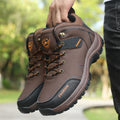 Retro Men Hiking Boots for Spring Autumn Comfort Breath Anti Slip Hiking Shoes Outdoor Camping Waterproof Work Shoes Sizes 39-46
