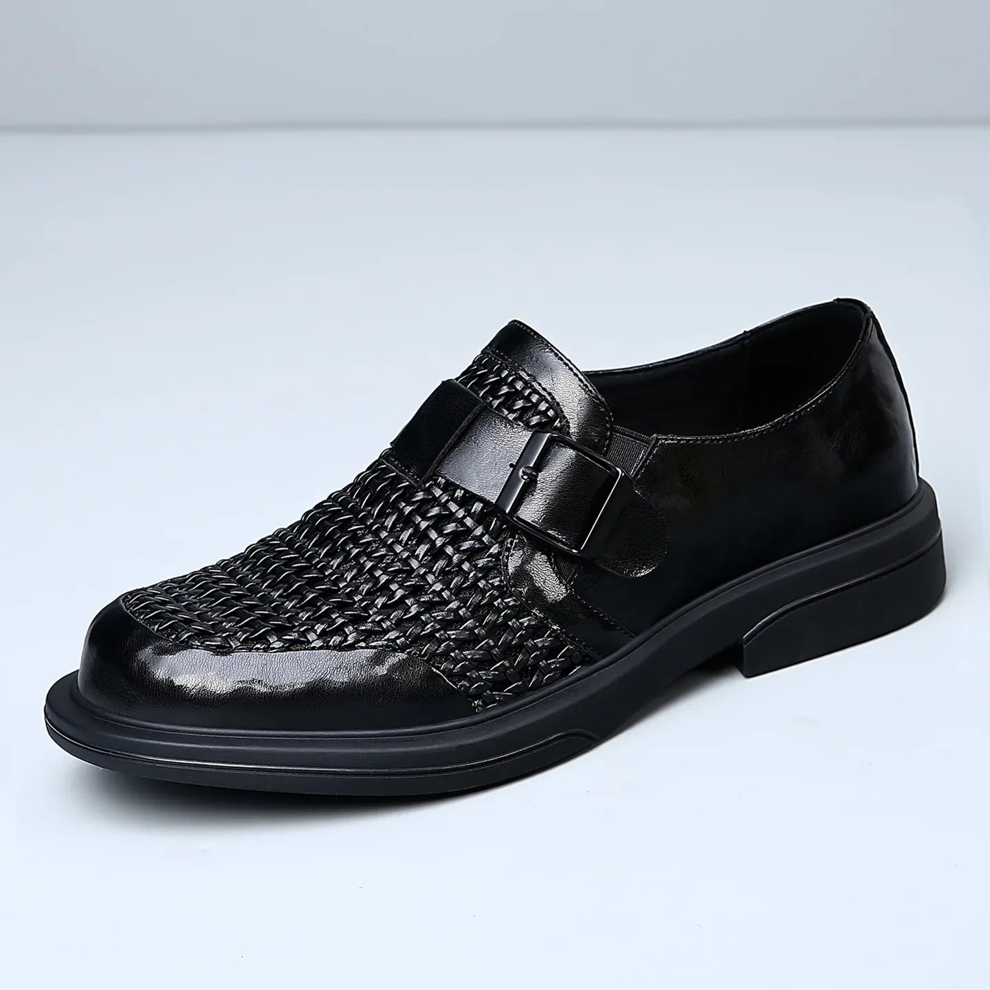 Summer Hallow Breathable Elegant Shoes Man Black Fashion Business Casual Shoe Male Lace Designer Leather Shoes for Men
