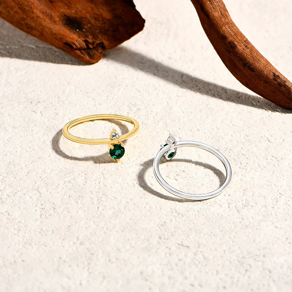 Fashion Trend Lab Zambian Emerald Engagement Ring For Women S925 Sterling Silver Zircon Rings Anniversary Jewelry Gifts