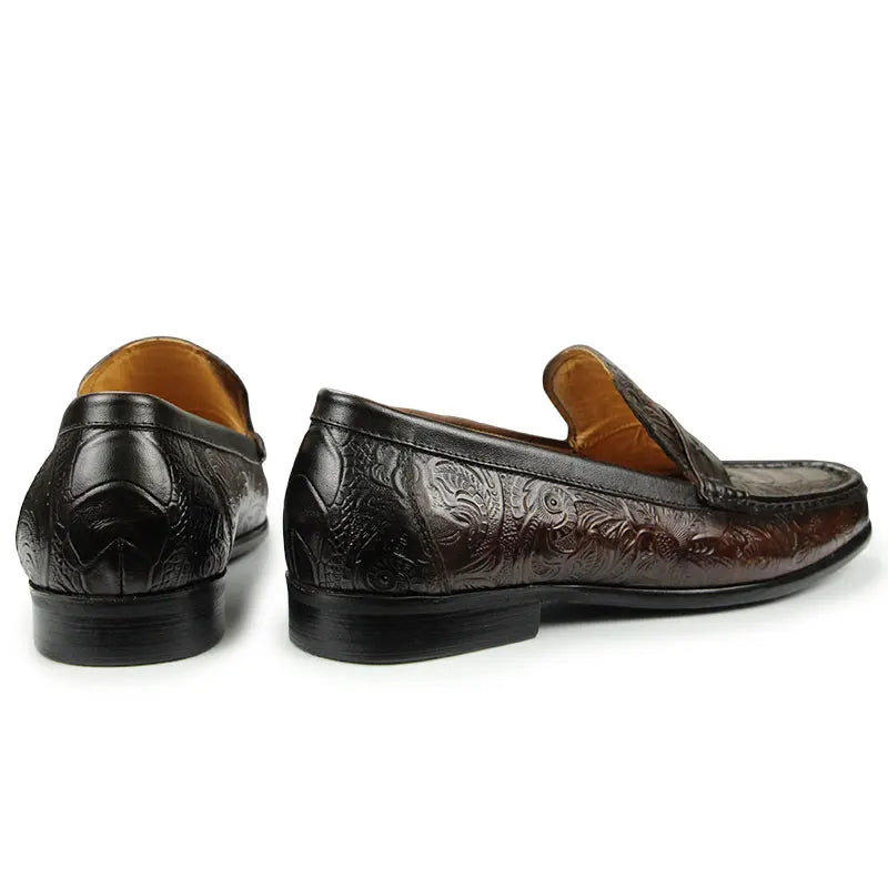 High Quality Casual One-step Loafers Genuine Leather Classic Leather Shoes Gentleman Dress Shoes Vintage Sapato Social Masculino