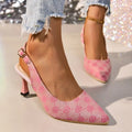 Brand Designer High Heels Sandals Women 2024 Summer Pointed Toe Ankle Straps Pumps Woman Plus Size 42 Thin Heeled Party Shoes