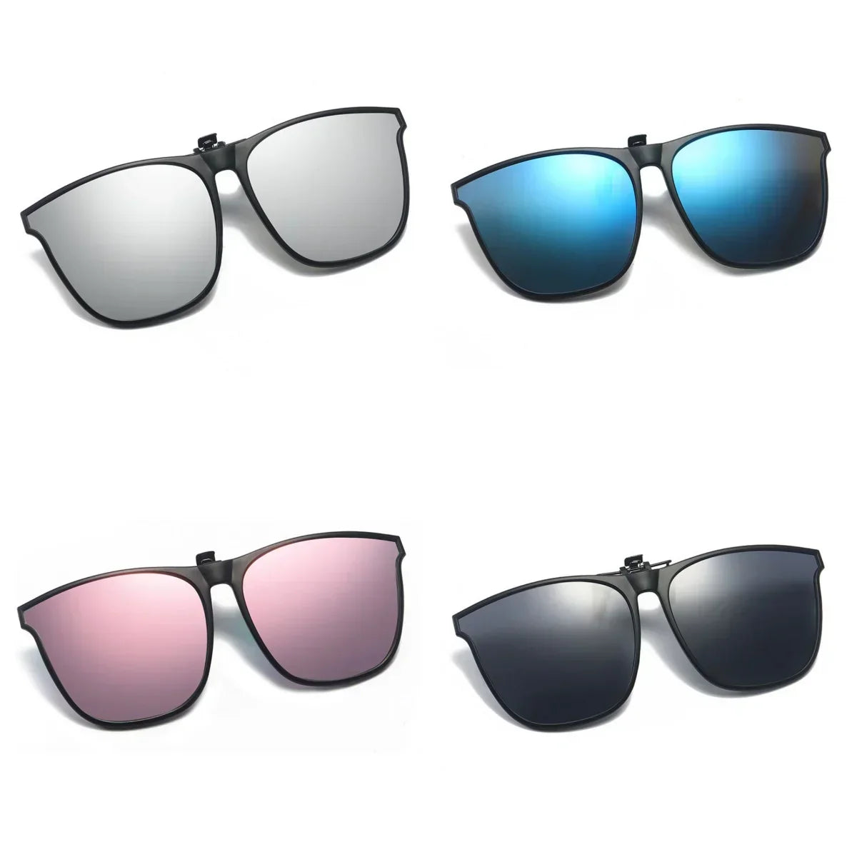 New PC Clip Sunglasses for Outdoor Fishing and Driving. Clip Sunglasses for Day and Night Use.