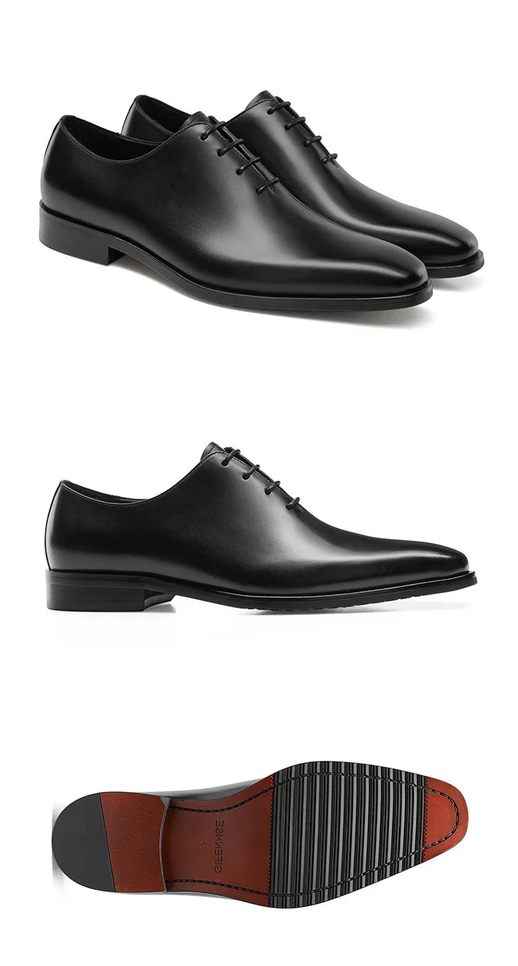 Top Quality Men Oxford Shoes Genuine Leather Pointed Toe Luxury Black Brown Men Business Office Formal Shoes