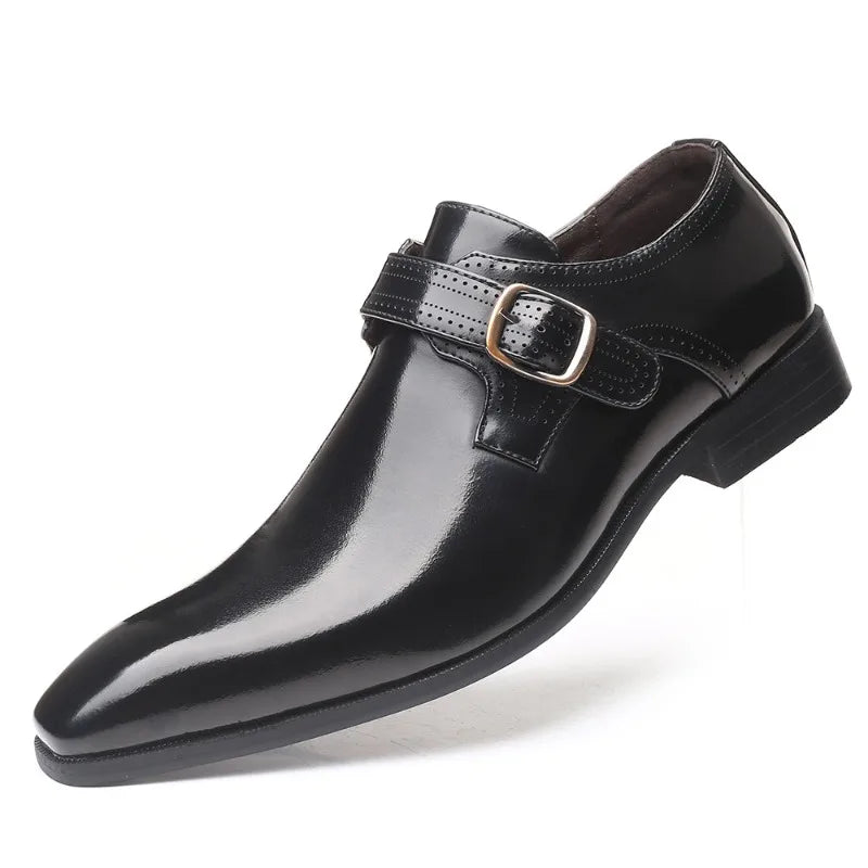 Men’s Pointed Toe Genuine Leather Dress Shoes – Formal Lace-Up EU 40–47