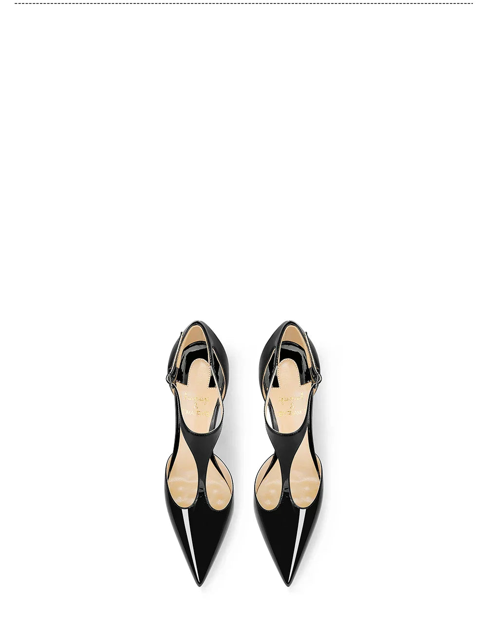 Black patent leather T-belt bag with nightclub sexy 12cm ultra-fine heel pointed party European and American high-heeled sandals