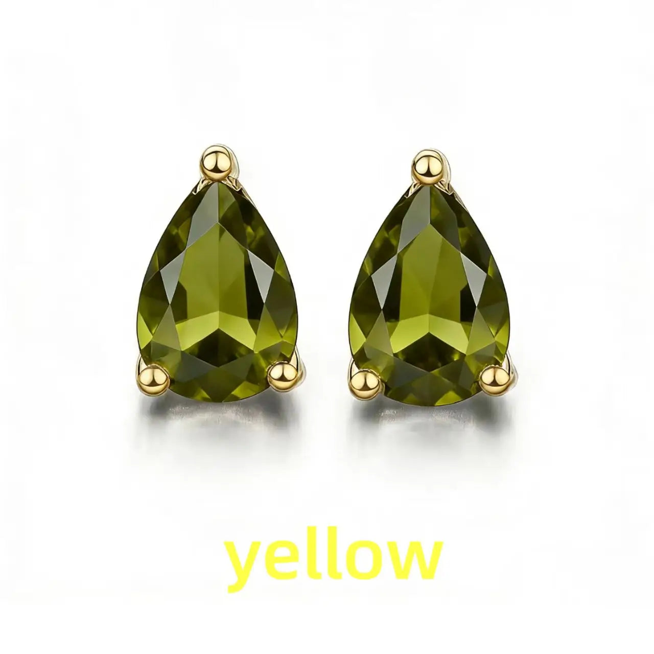 Rose Gold Yellow Gold Plated Oval Natural Amethyst Citrine Garnet Topaz Peridot 925 Sterling Silver Earrings for Women
