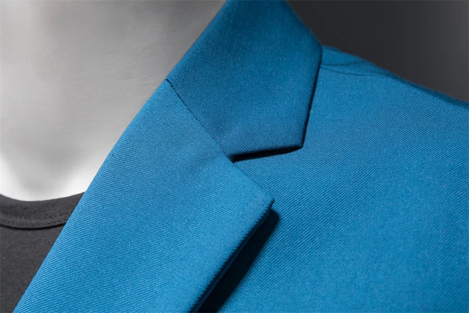 15-color boutique fashion suit 6XL men's slim groom wedding suit jacket business office suit casual solid color suit jacket