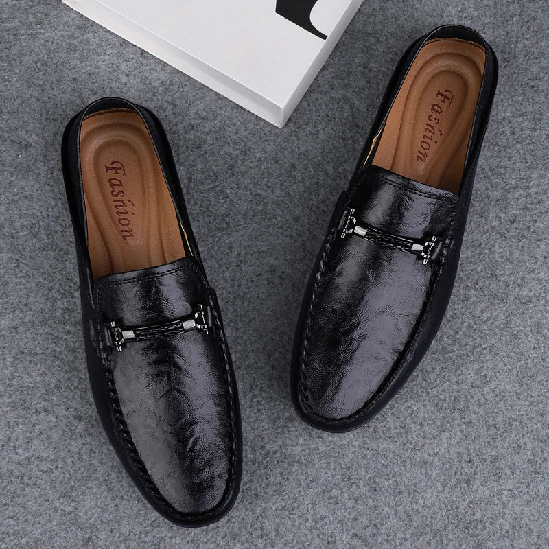 Genuine Leather Mens Loafers Casual Shoes Comfortable Moccasins Luxury Formal Slip on Flats Driving Shoes for Man Walking Shoes